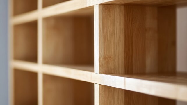 Hispanic carpenter assembling a wooden bookshelf. Featuring carpentry and furniture making