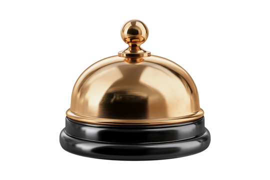 Reception service desk bell isolated on transparent background
