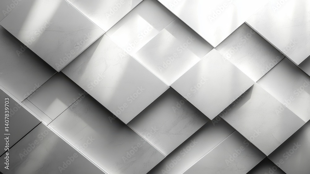 Poster abstract light grey white business background with squares shadow lines gray office cover banner dia