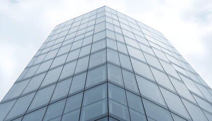 Obraz premium very tall glass building with a sky background