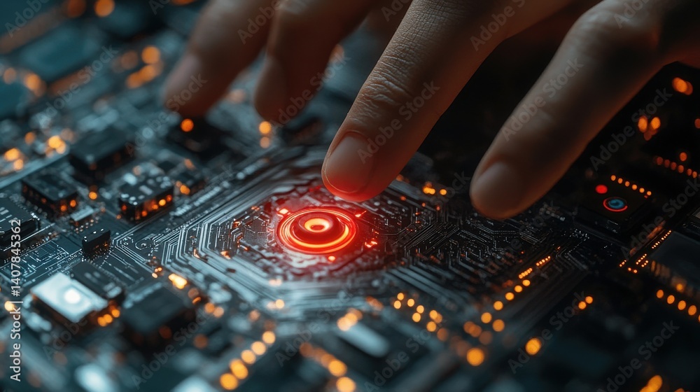 Poster ai futuristic technology and artificial intelligence machine learning developing and integrating all forms of ai capabilities to further enhance the efficiency of ai usage in all aspects