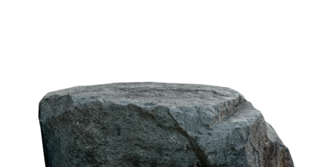 Rock Granite Podium Isolated background, Green Rock Sea with Texture for for Spa Product Stage,Stone Stand Display on  background, Dark Green Cliff Rock Mountain for Garden Decoration