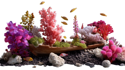 Vibrant Underwater Paradise: A colorful and diverse marine ecosystem, teeming with life, where vibrant corals and playful fish create a mesmerizing underwater sanctuary.