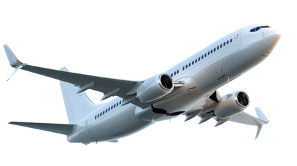 Soaring Above: A gleaming passenger airplane takes flight against a brilliant backdrop, symbolizing travel, transport, and the modern age of aviation.