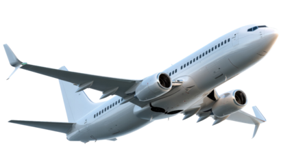 Soaring Above: A gleaming passenger airplane takes flight against a brilliant backdrop, symbolizing travel, transport, and the modern age of aviation.