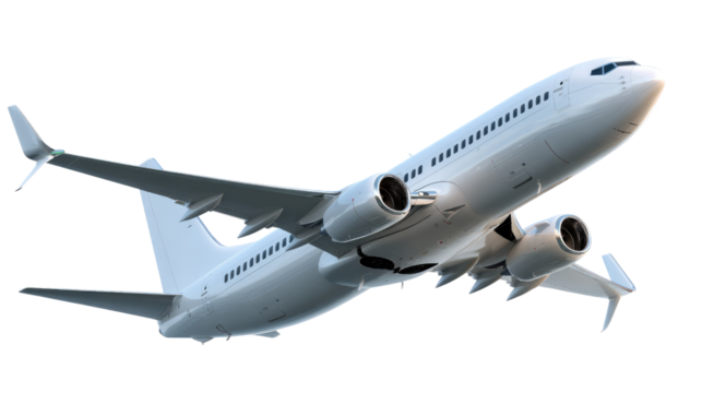 Soaring Above: A gleaming passenger airplane takes flight against a brilliant backdrop, symbolizing travel, transport, and the modern age of aviation.
