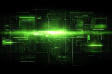 Fototapeta premium Abstract digital design featuring green patterns and lines with a futuristic aesthetic
