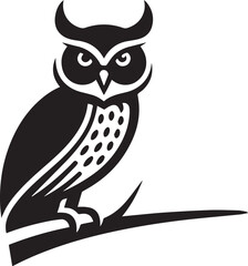 owl black vector