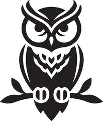 owl black vector