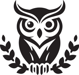 owl black vector