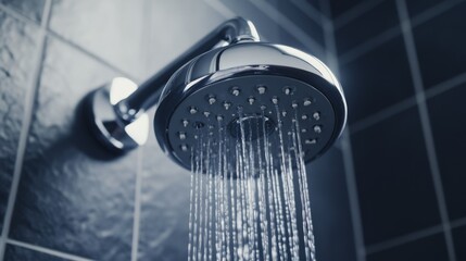 Plumber installing new showerhead in a bathroom. Featuring attention to detail and efficiency