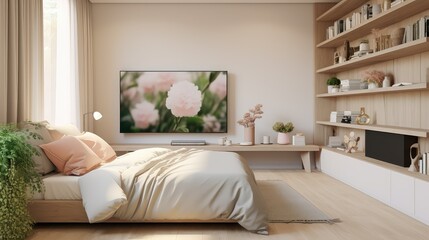 Fototapeta premium intimate tv on wall