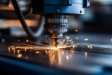 Automated laser cutting sparks