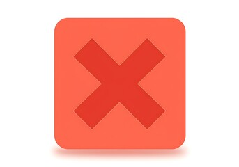 Obraz premium Red cross mark