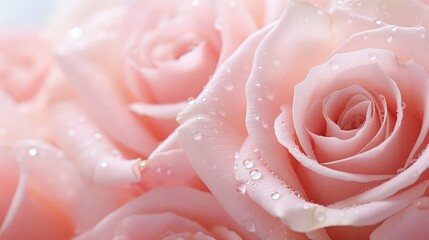 bloom pale pink roses