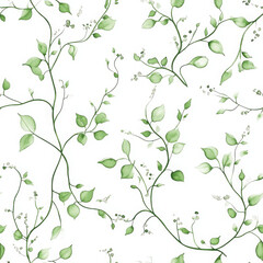 Fototapeta premium Elegant branch and leaf pattern feels fresh and calm, minimalist boho style