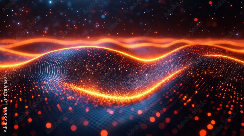Poster big data artificial intelligence machine learning neural network flow complex information science innovation technology data analysis visualization cyberspace future 3d rendering,stock photo