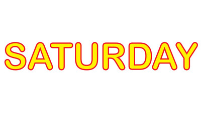 Saturday - colorful day vector art