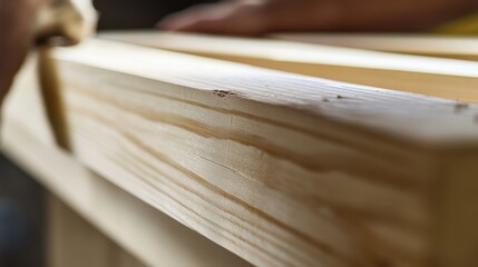 Hispanic carpenter framing a wall for a new room addition. Featuring carpentry and home construction