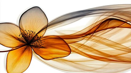 Abstract Orange Flower Design
