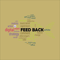 Fototapeta premium Word Cloud with Feedback background design. 