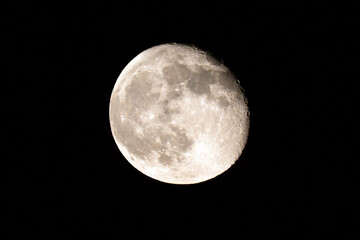 full moon over black