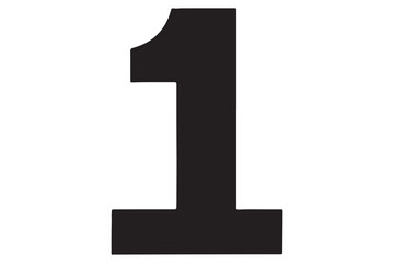 Number 1 silhouette icon vector illustration
