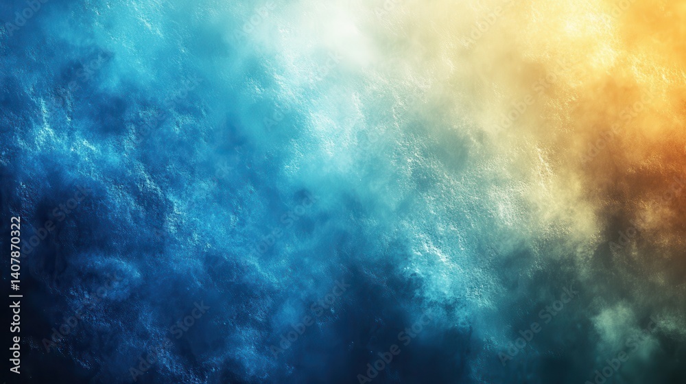 Poster blue green gradient background,a smooth transition,grainy texture effect