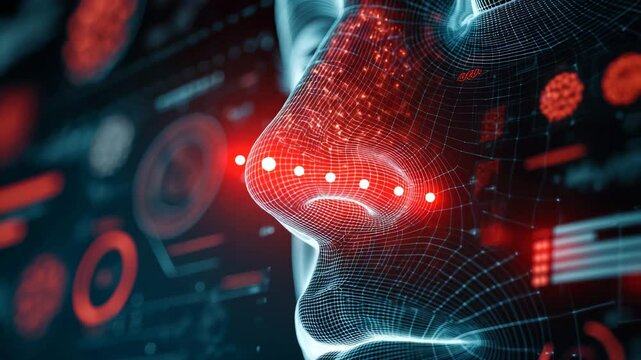 holographic human nose interface medical checking