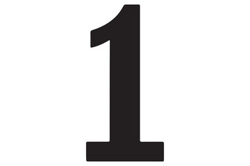 Number 1 silhouette icon vector illustration
