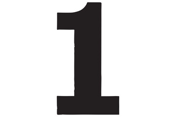Number 1 silhouette icon vector illustration
