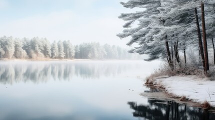 tranquil snow white background