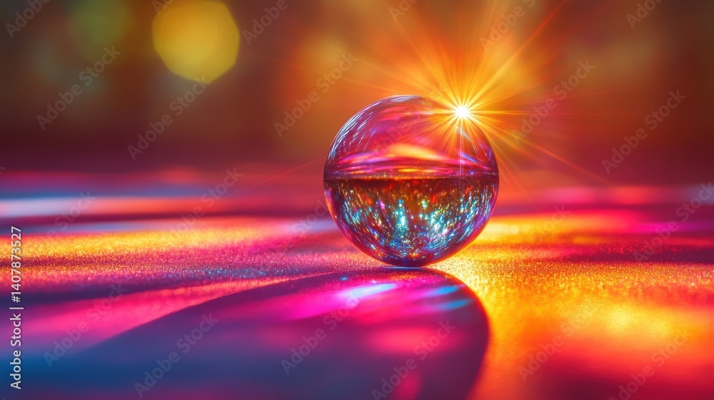 Aufkleber blurred rainbow refraction overlay effect light lens prism effect on black background holographic re