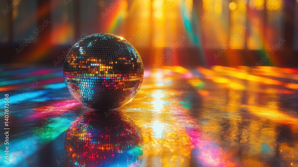 Aufkleber blurred rainbow refraction overlay effect light lens prism effect on black background holographic re