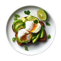 Avocado Toast with Poached Eggs and Lime