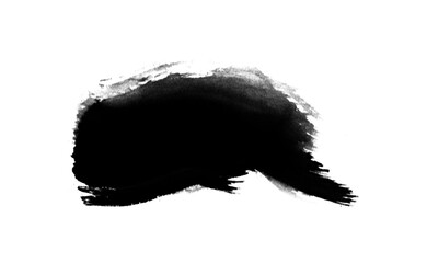 Abstract Black brush stock isolated, PNG file