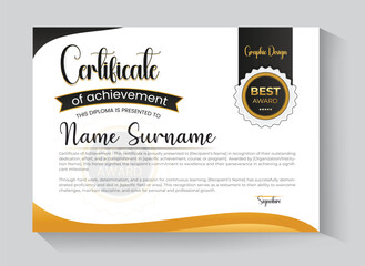 Obraz premium Modern certificate template or creative certificate template