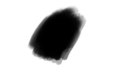 Abstract Black brush stock isolated, PNG file