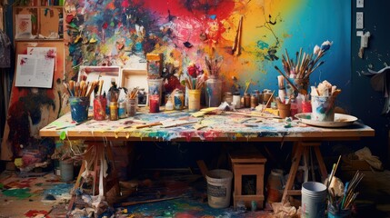 workspace box on table