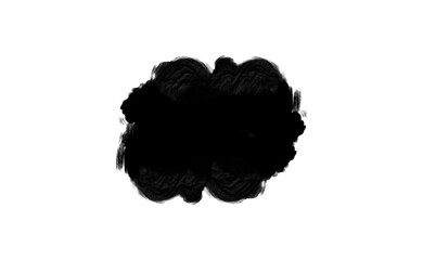 Abstract Black brush stock isolated, PNG file