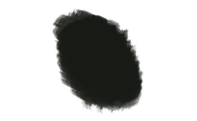 Ink brush stock isolated on transparent PNG file
