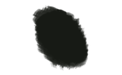 Ink brush stock isolated on transparent PNG file
