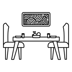 dining room icon vector illustration concept