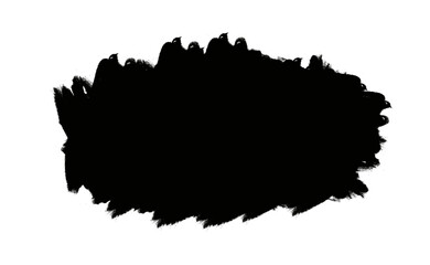 Ink brush stock isolated on transparent PNG file
