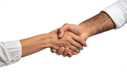handshake isolated on transparent background, AI