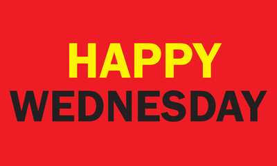 Happy Wednesday colorful vector
