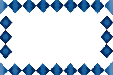 A blue and white diamond pattern