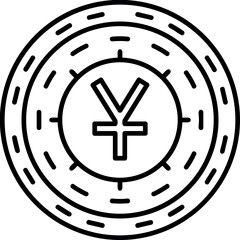 Obraz premium Yuan icon