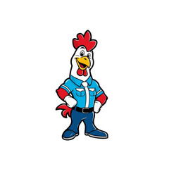 cartoon rooster parking mascot