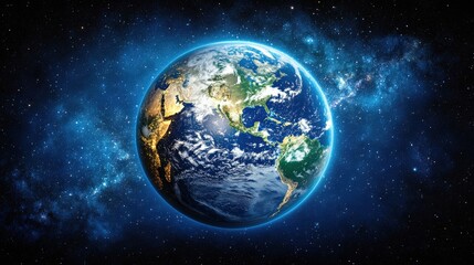 Stunning Global View of Earth from Space Using Bright Colors